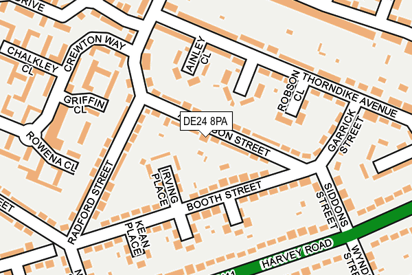 DE24 8PA map - OS OpenMap – Local (Ordnance Survey)