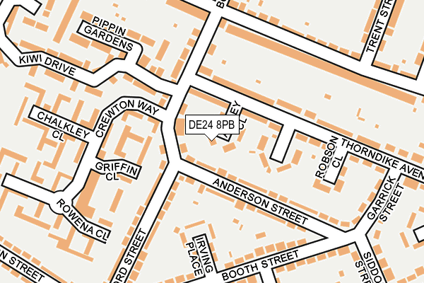 DE24 8PB map - OS OpenMap – Local (Ordnance Survey)
