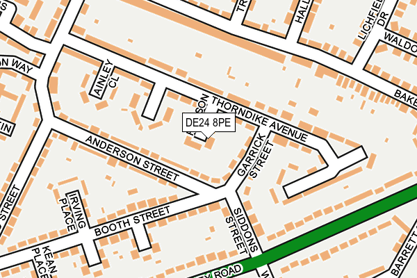 DE24 8PE map - OS OpenMap – Local (Ordnance Survey)