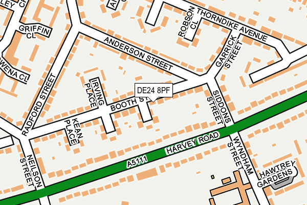 DE24 8PF map - OS OpenMap – Local (Ordnance Survey)