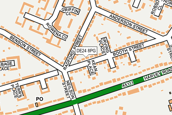 DE24 8PG map - OS OpenMap – Local (Ordnance Survey)