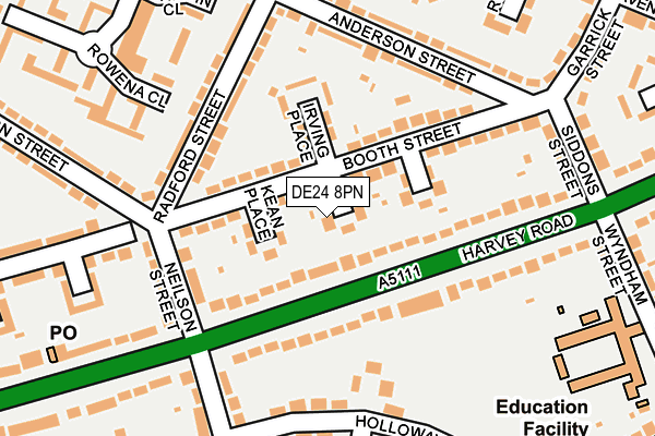 DE24 8PN map - OS OpenMap – Local (Ordnance Survey)