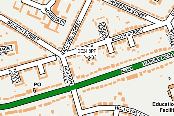 DE24 8PP map - OS OpenMap – Local (Ordnance Survey)