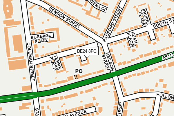 DE24 8PQ map - OS OpenMap – Local (Ordnance Survey)
