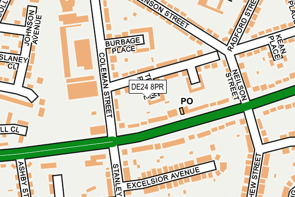 DE24 8PR map - OS OpenMap – Local (Ordnance Survey)