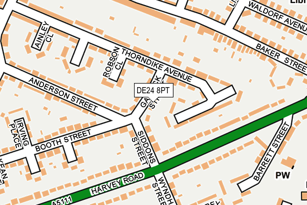 DE24 8PT map - OS OpenMap – Local (Ordnance Survey)