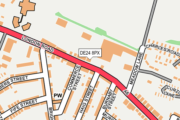 DE24 8PX map - OS OpenMap – Local (Ordnance Survey)