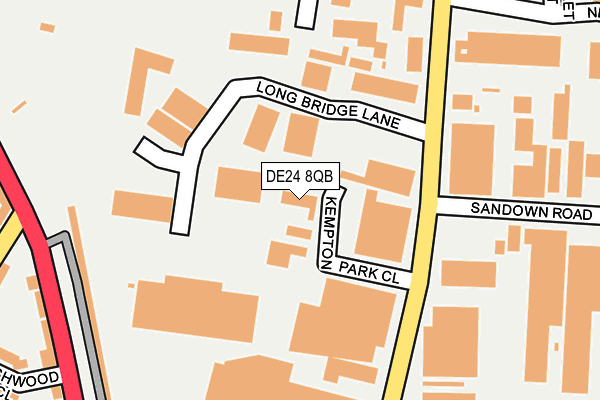 DE24 8QB map - OS OpenMap – Local (Ordnance Survey)