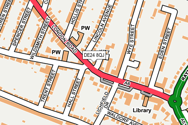 DE24 8QJ map - OS OpenMap – Local (Ordnance Survey)