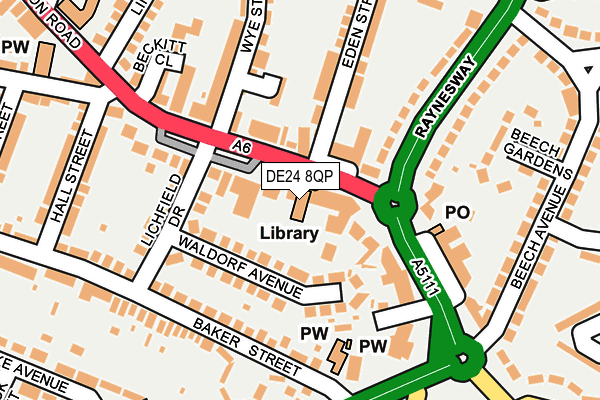 DE24 8QP map - OS OpenMap – Local (Ordnance Survey)