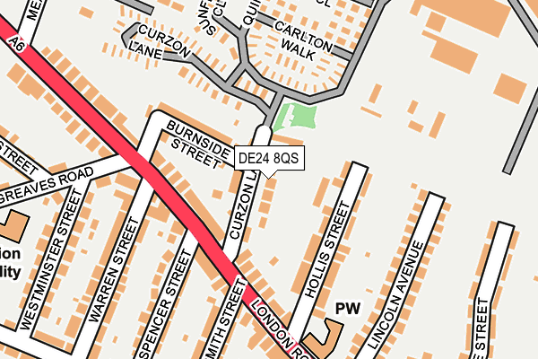 DE24 8QS map - OS OpenMap – Local (Ordnance Survey)