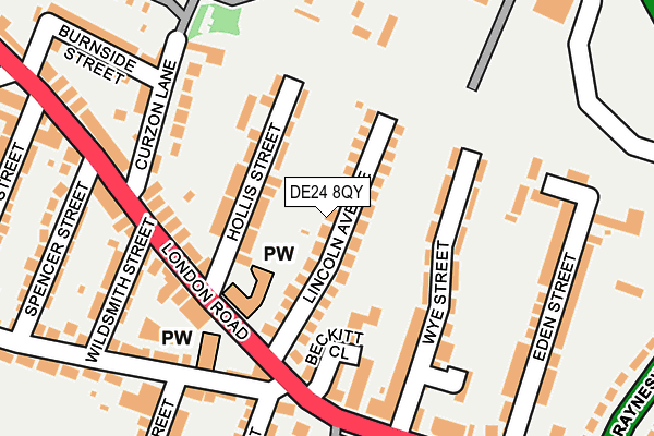 DE24 8QY map - OS OpenMap – Local (Ordnance Survey)
