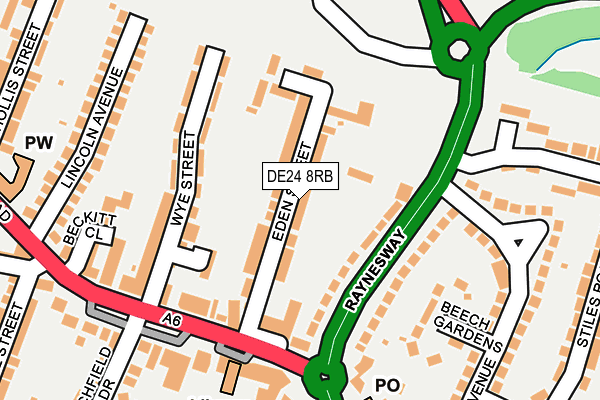 DE24 8RB map - OS OpenMap – Local (Ordnance Survey)