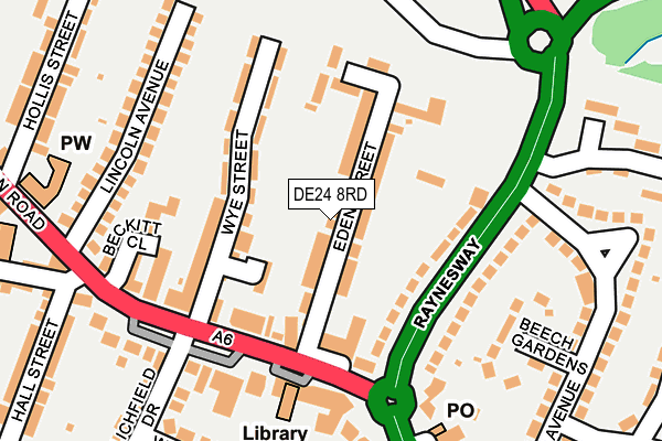 DE24 8RD map - OS OpenMap – Local (Ordnance Survey)