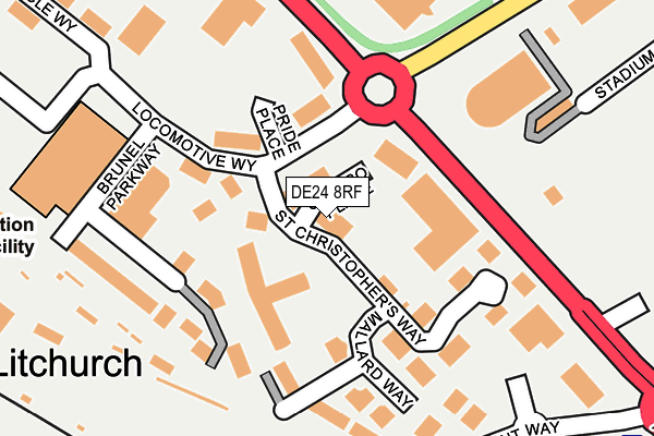 DE24 8RF map - OS OpenMap – Local (Ordnance Survey)