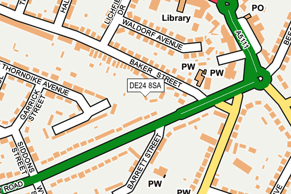 DE24 8SA map - OS OpenMap – Local (Ordnance Survey)