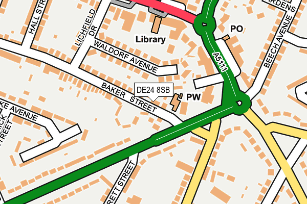 DE24 8SB map - OS OpenMap – Local (Ordnance Survey)
