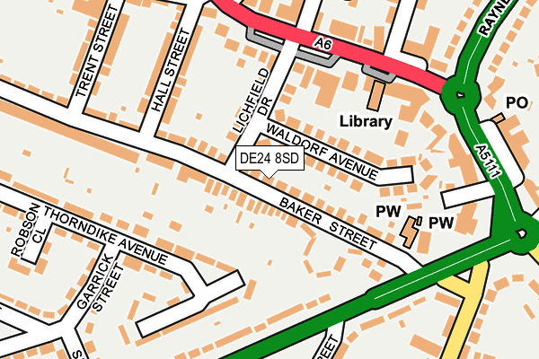 DE24 8SD map - OS OpenMap – Local (Ordnance Survey)