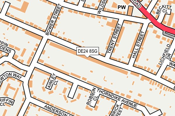 DE24 8SG map - OS OpenMap – Local (Ordnance Survey)