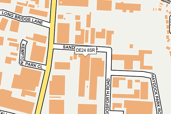DE24 8SR map - OS OpenMap – Local (Ordnance Survey)