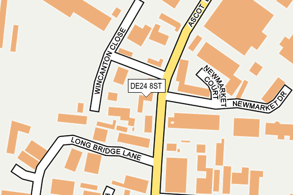 DE24 8ST map - OS OpenMap – Local (Ordnance Survey)