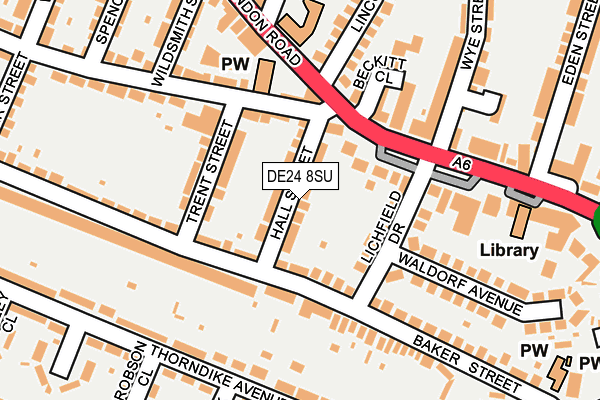 DE24 8SU map - OS OpenMap – Local (Ordnance Survey)