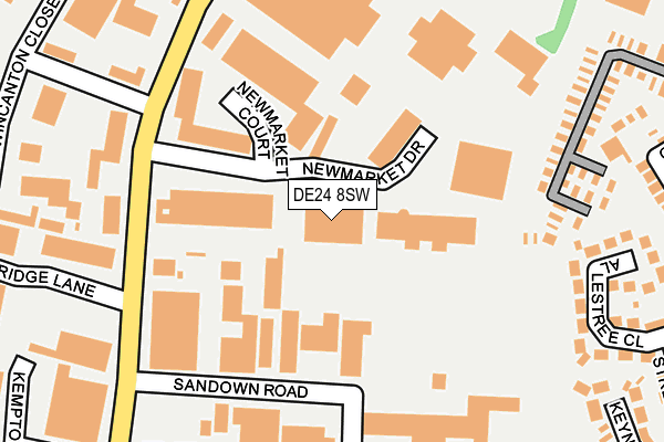 DE24 8SW map - OS OpenMap – Local (Ordnance Survey)