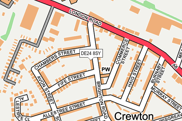 DE24 8SY map - OS OpenMap – Local (Ordnance Survey)