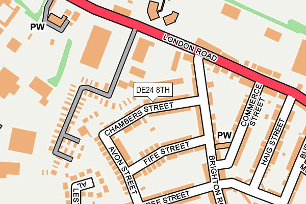 DE24 8TH map - OS OpenMap – Local (Ordnance Survey)