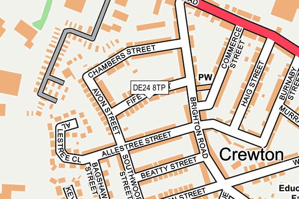 DE24 8TP map - OS OpenMap – Local (Ordnance Survey)