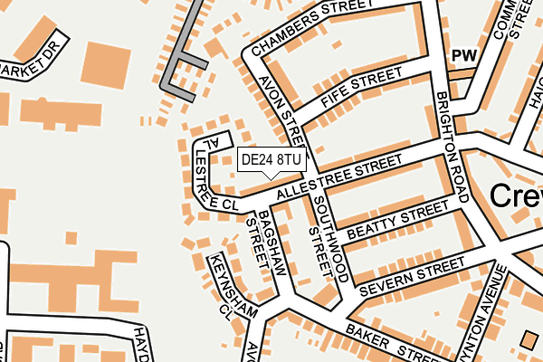 DE24 8TU map - OS OpenMap – Local (Ordnance Survey)