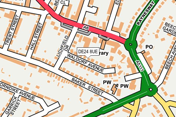 DE24 8UE map - OS OpenMap – Local (Ordnance Survey)