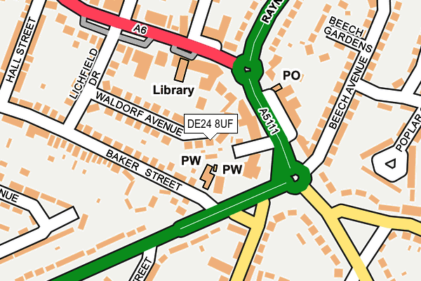 DE24 8UF map - OS OpenMap – Local (Ordnance Survey)