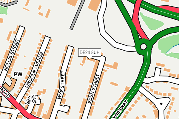 DE24 8UH map - OS OpenMap – Local (Ordnance Survey)