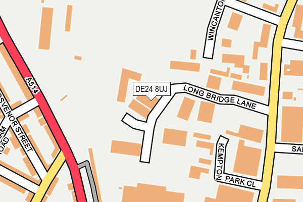 DE24 8UJ map - OS OpenMap – Local (Ordnance Survey)