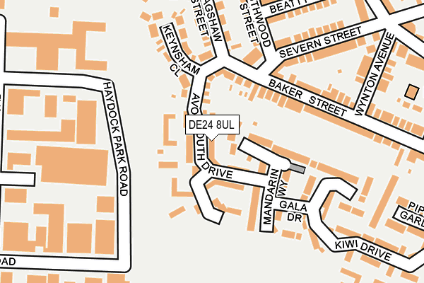 DE24 8UL map - OS OpenMap – Local (Ordnance Survey)
