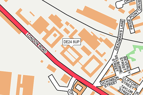 DE24 8UP map - OS OpenMap – Local (Ordnance Survey)