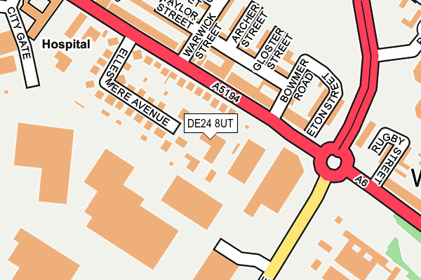 DE24 8UT map - OS OpenMap – Local (Ordnance Survey)