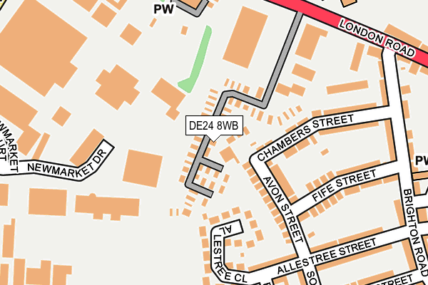 DE24 8WB map - OS OpenMap – Local (Ordnance Survey)