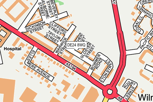 DE24 8WQ map - OS OpenMap – Local (Ordnance Survey)
