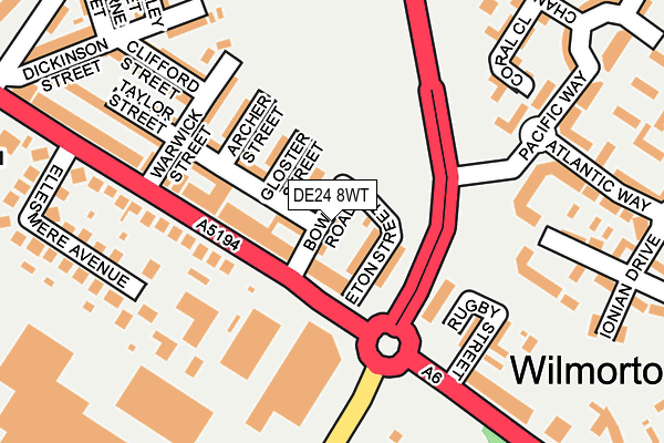 DE24 8WT map - OS OpenMap – Local (Ordnance Survey)