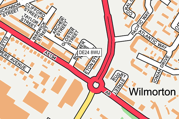 DE24 8WU map - OS OpenMap – Local (Ordnance Survey)