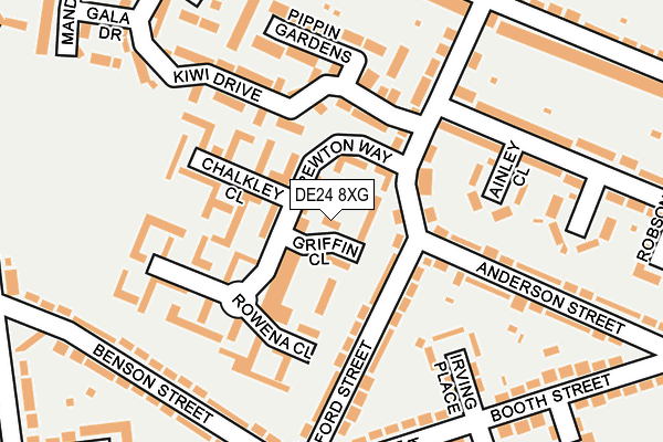 DE24 8XG map - OS OpenMap – Local (Ordnance Survey)