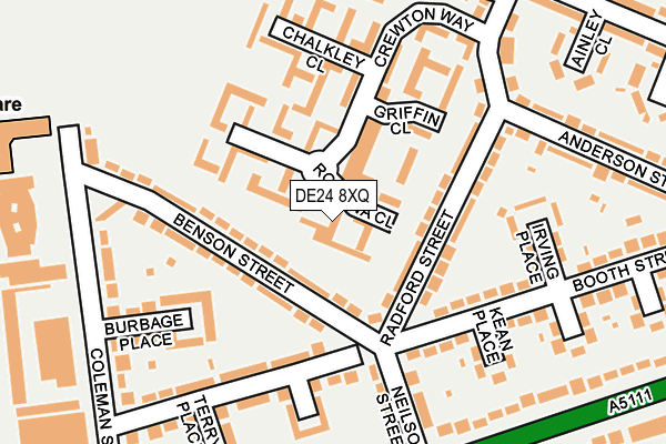 DE24 8XQ map - OS OpenMap – Local (Ordnance Survey)