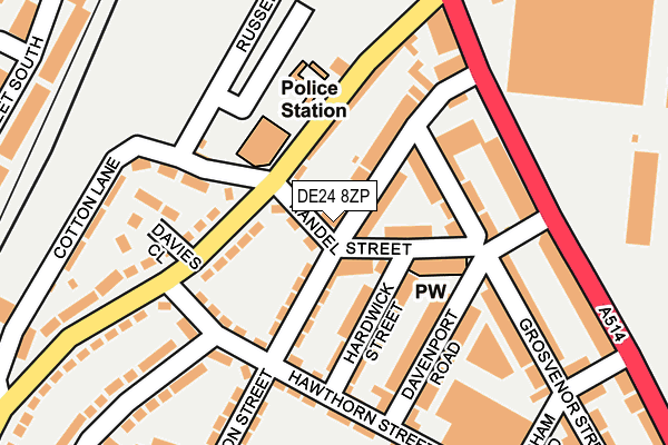 DE24 8ZP map - OS OpenMap – Local (Ordnance Survey)