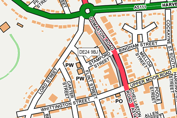 DE24 9BJ map - OS OpenMap – Local (Ordnance Survey)