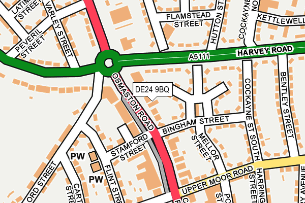 DE24 9BQ map - OS OpenMap – Local (Ordnance Survey)