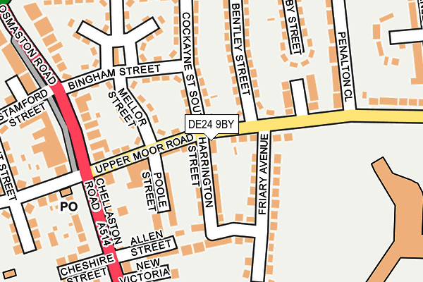 DE24 9BY map - OS OpenMap – Local (Ordnance Survey)