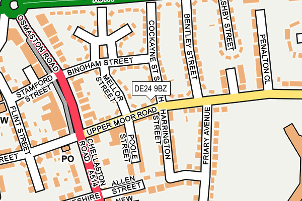 DE24 9BZ map - OS OpenMap – Local (Ordnance Survey)