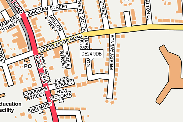 DE24 9DB map - OS OpenMap – Local (Ordnance Survey)